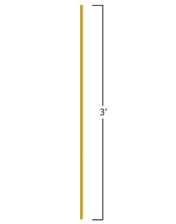 Quick Ship 3' x 1/4" Fiberglass Poles